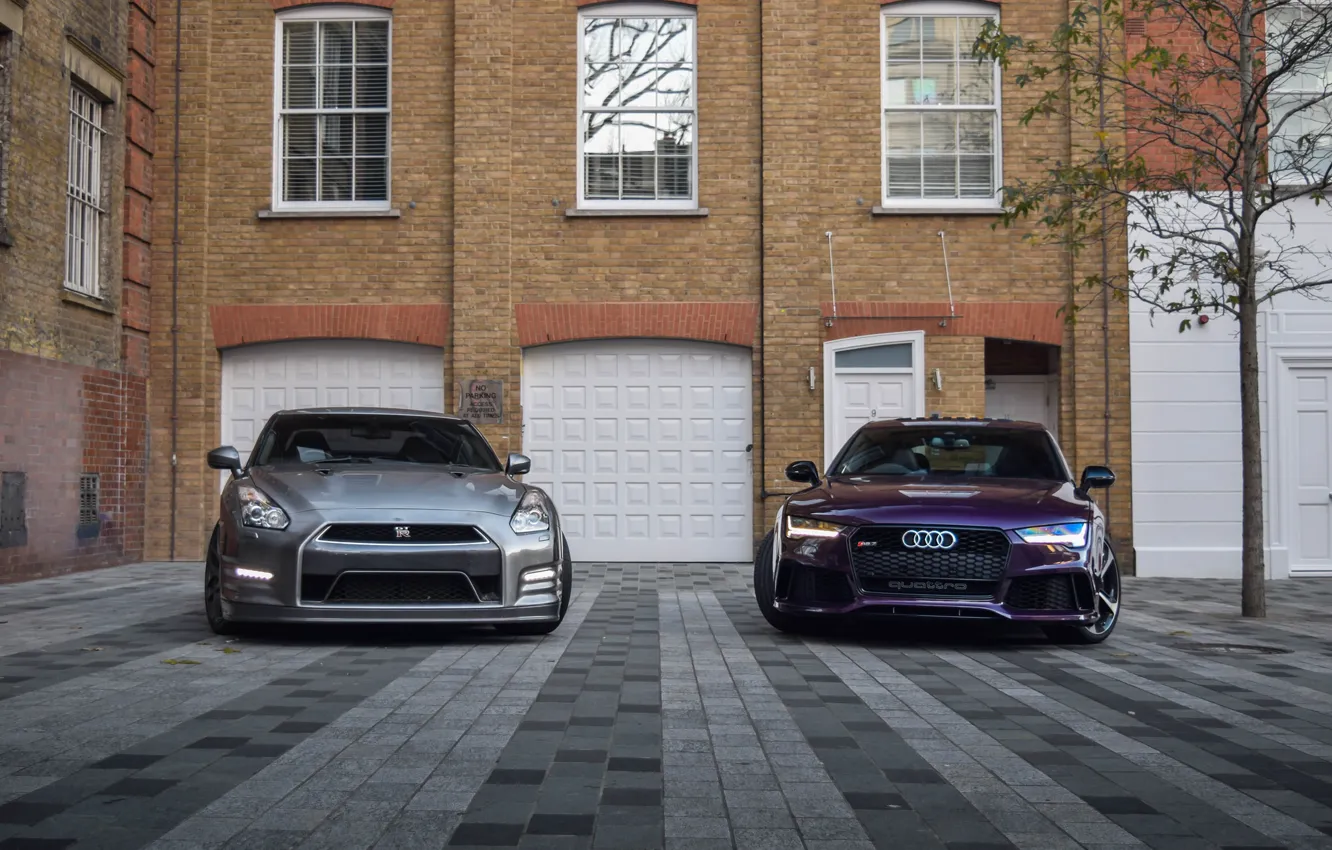 Photo wallpaper Audi, GTR, Nissan, beautiful, R35, RS7