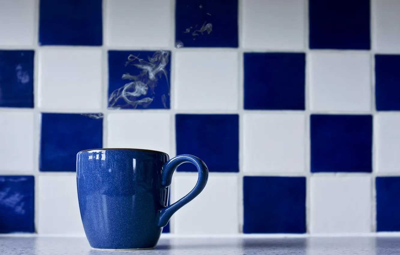 Photo wallpaper macro, coffee, Cup