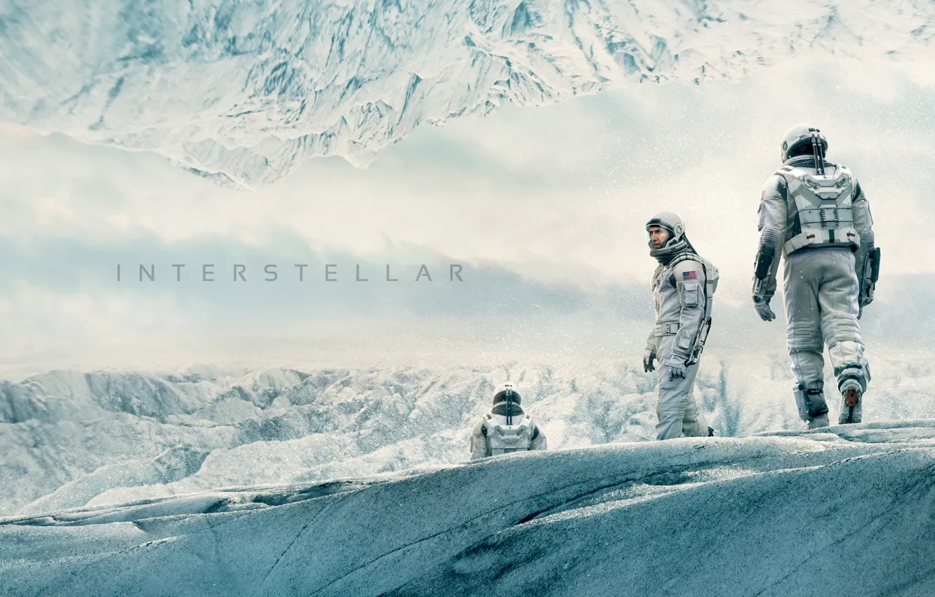 Photo wallpaper snow, the suit, interstellar, Matthew McConaughey, interstellar