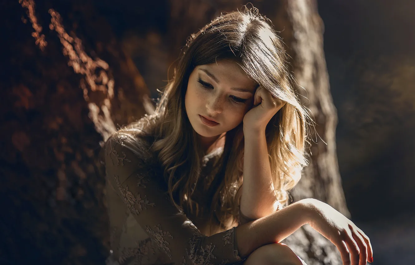 Photo wallpaper girl, mood, portrait, Marina