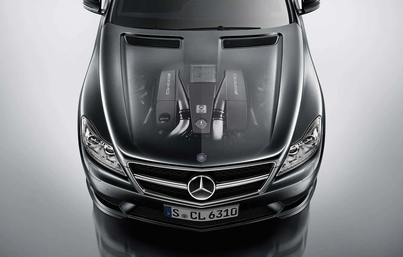 Photo wallpaper engine, Mercedes-Benz, The hood, Mercedes, AMG, V12, the front, AMG