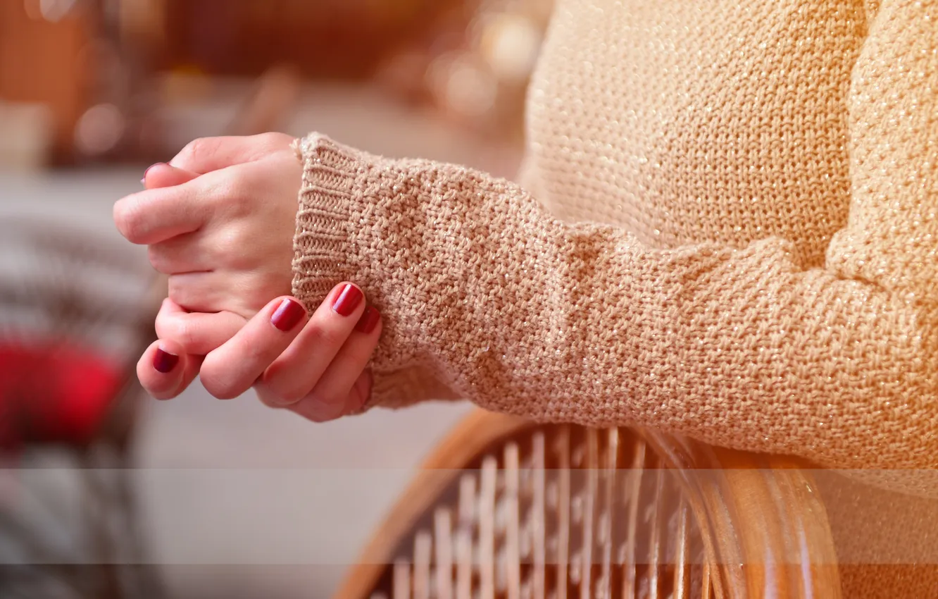 Photo wallpaper clothing, hands, fingers, jacket, manicure