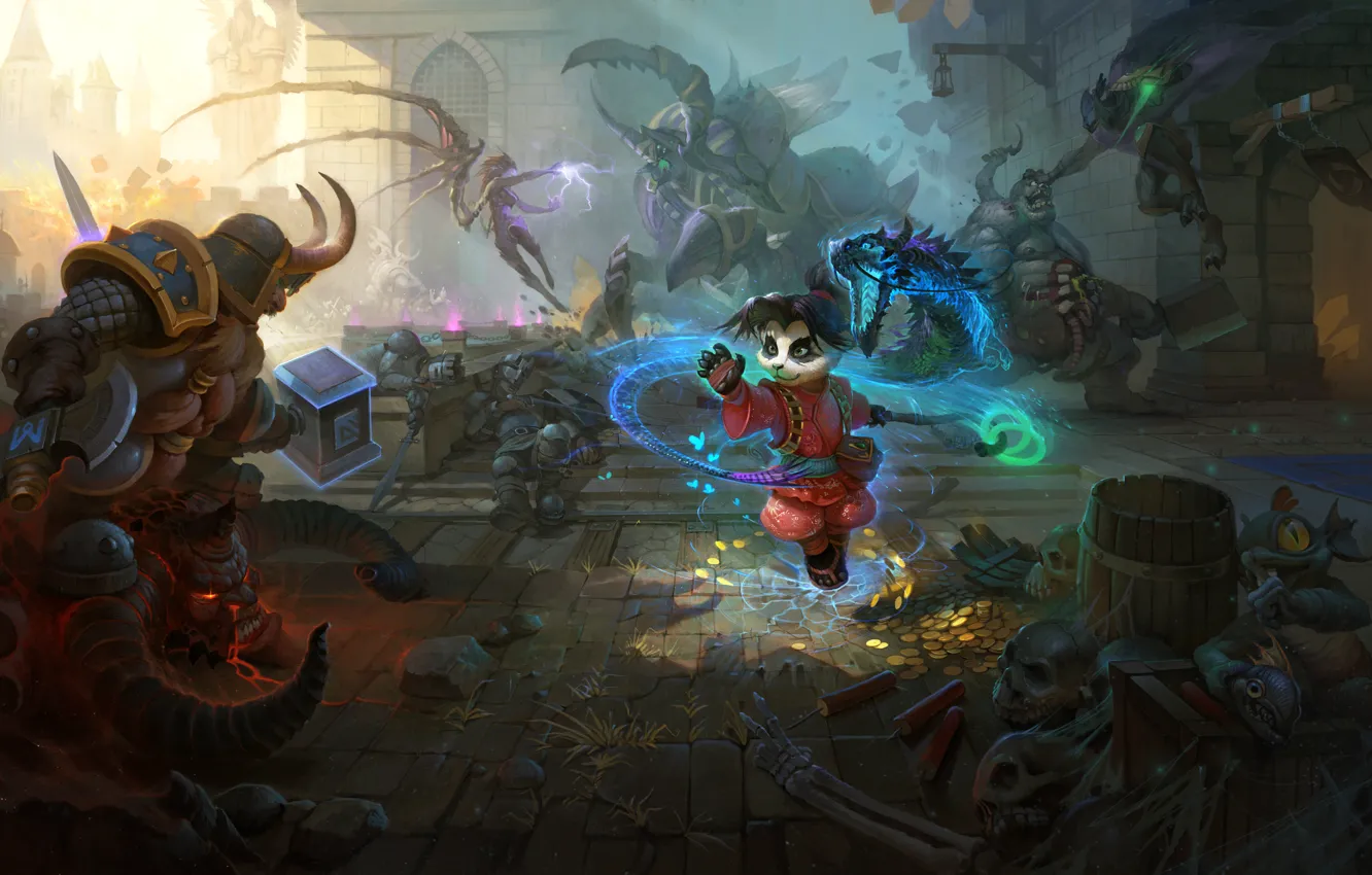 Photo wallpaper starcraft, diablo, warcraft, Zeratul, sarah kerrigan, Heroes of the Storm, Anub'arak, Stitches