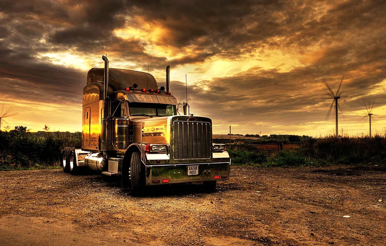 Photo wallpaper truck, tractor, Kenworth, transport, trailer, SEMI, Kenworth, truck