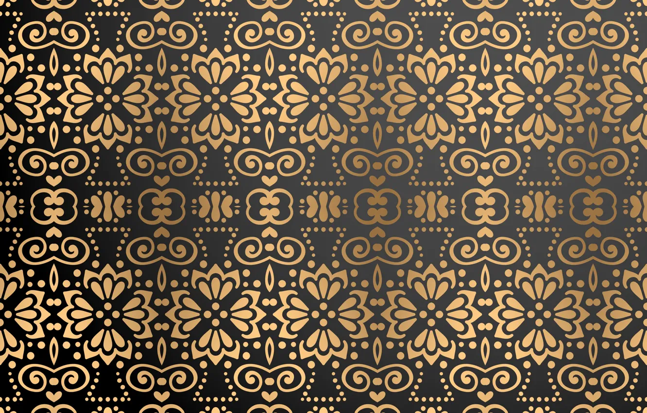 Photo wallpaper background, gold, black, gold, ornament, background, color, Luxury