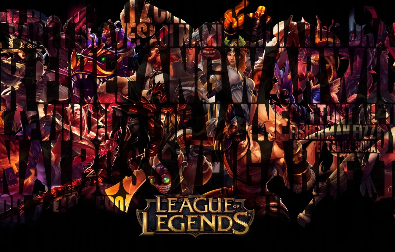 Photo wallpaper black, League of Legends, characters, creatures