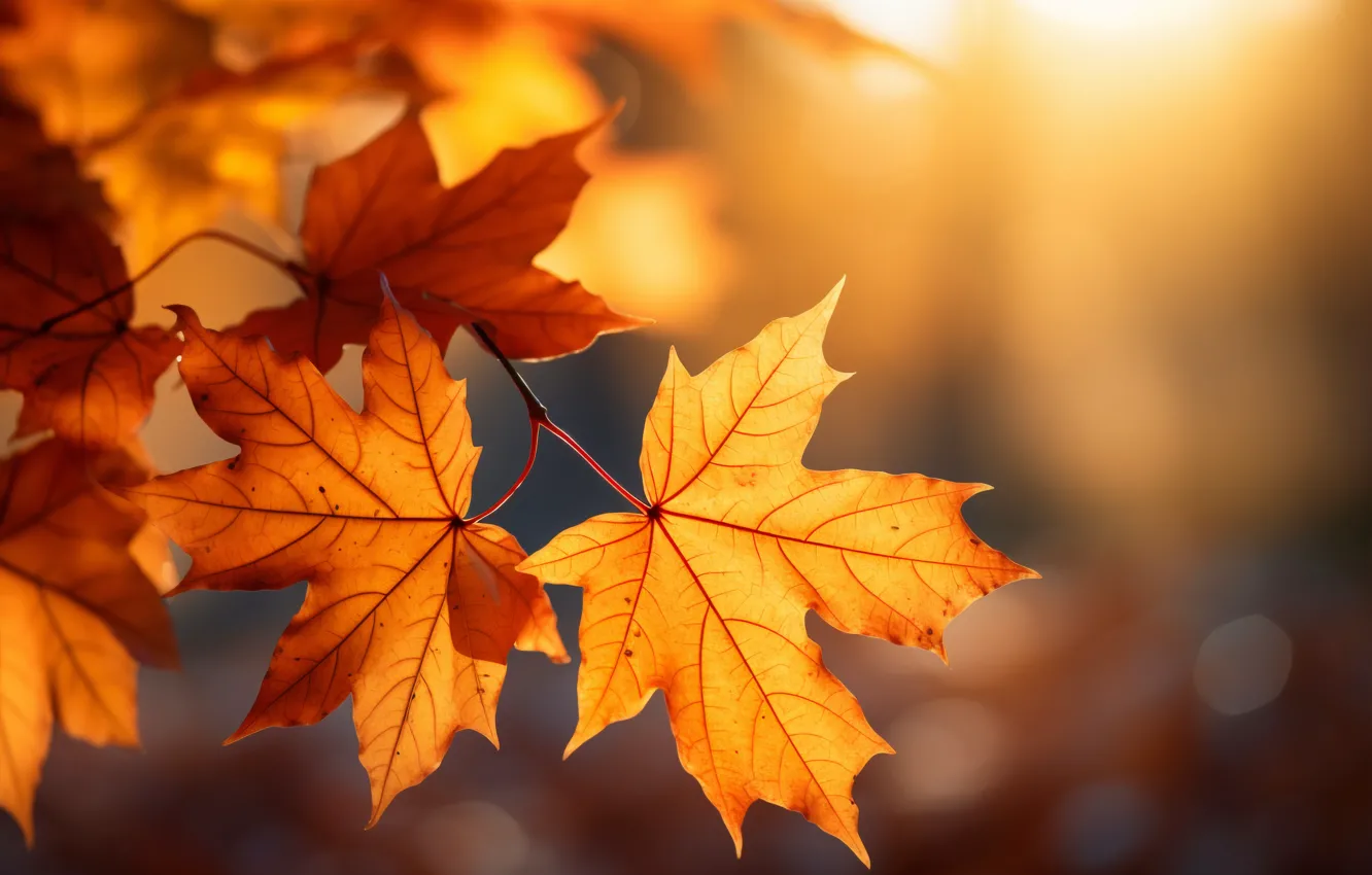 Photo wallpaper autumn, leaves, Park, background, forest, maple, park, background