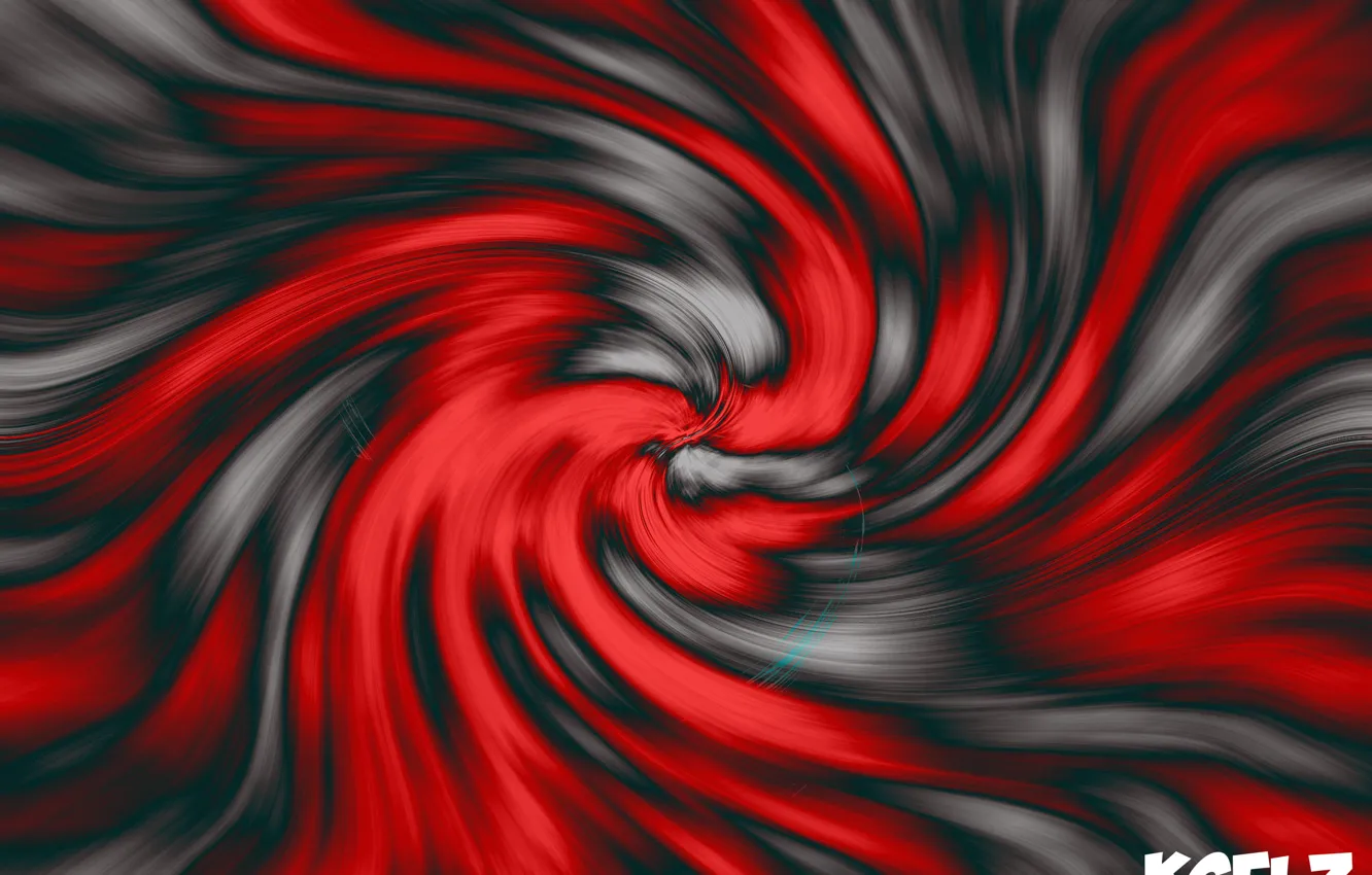 Photo wallpaper red, black, Abstraction, twisting, kselz