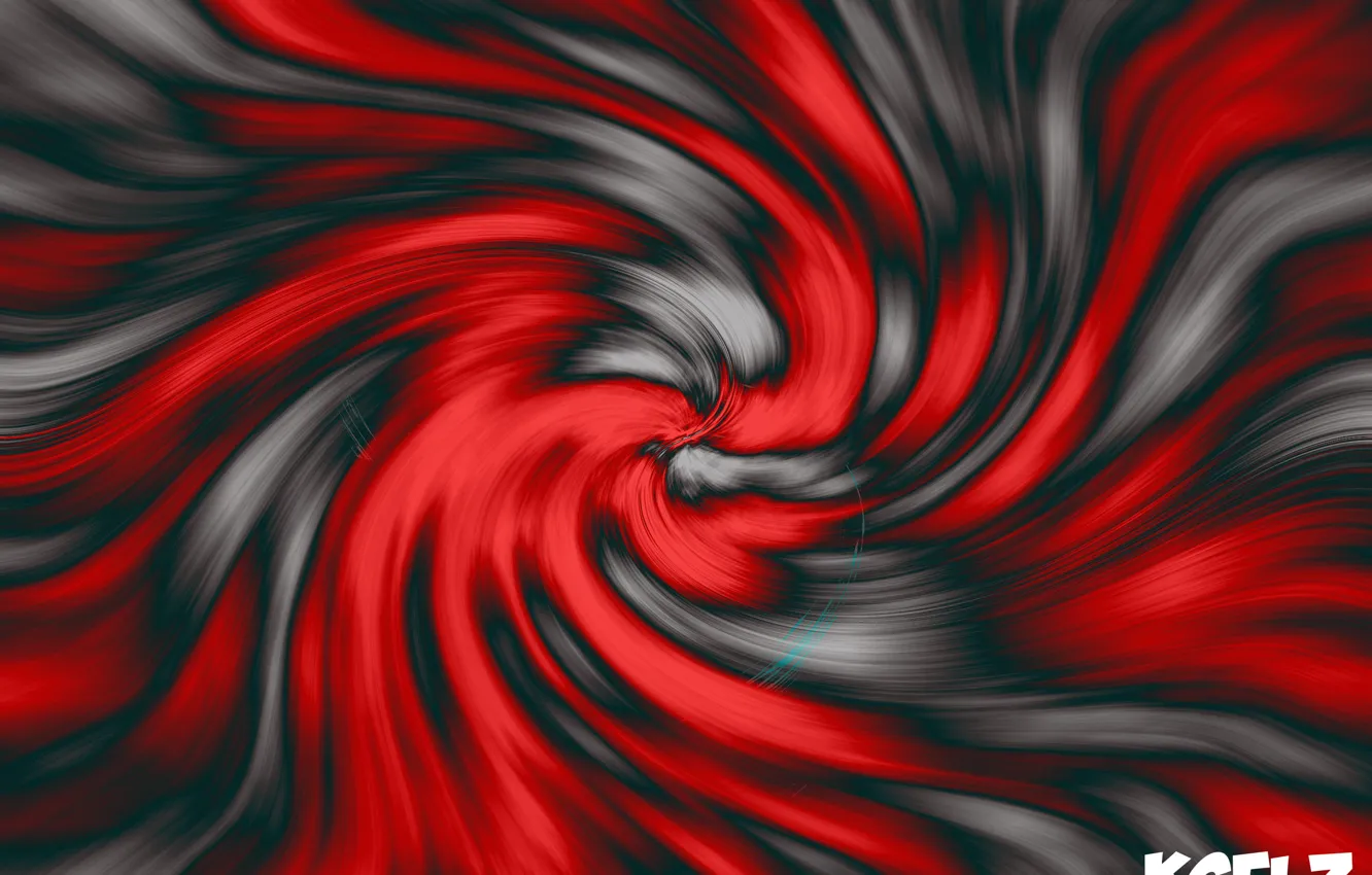 Photo wallpaper red, abstraction, black, kselz, Twisting