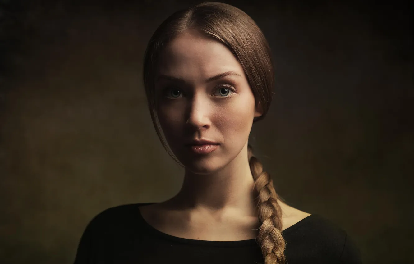 Photo wallpaper photo, background, portrait, braid, retouching