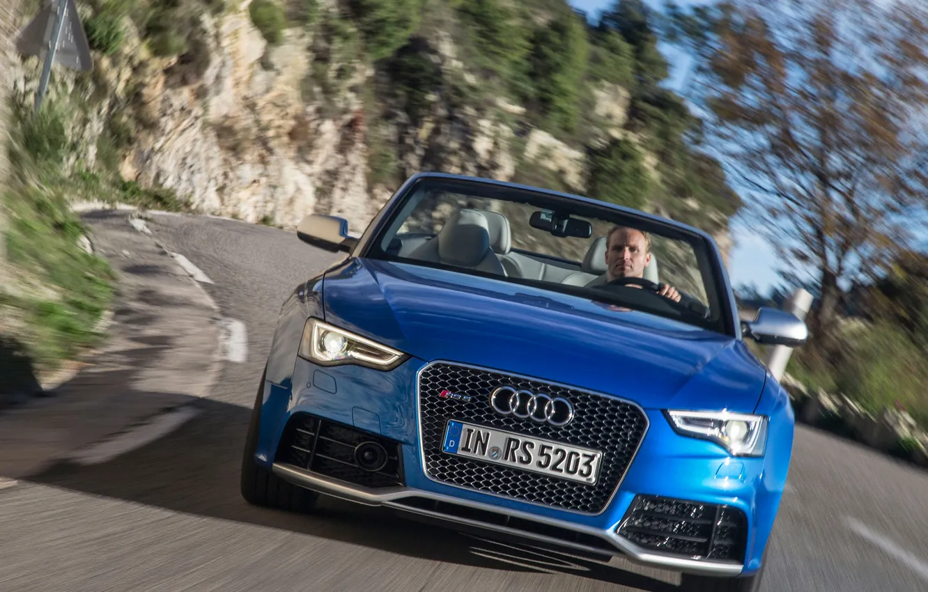 Photo wallpaper road, mountains, coupe, convertible, Coupe, RS 5