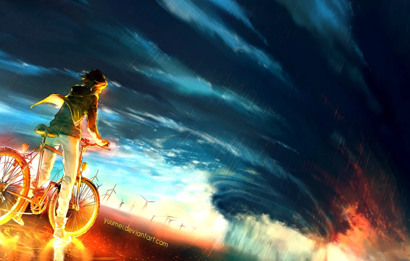 Photo wallpaper storm, bike, guy, By yuume, Into The Storm