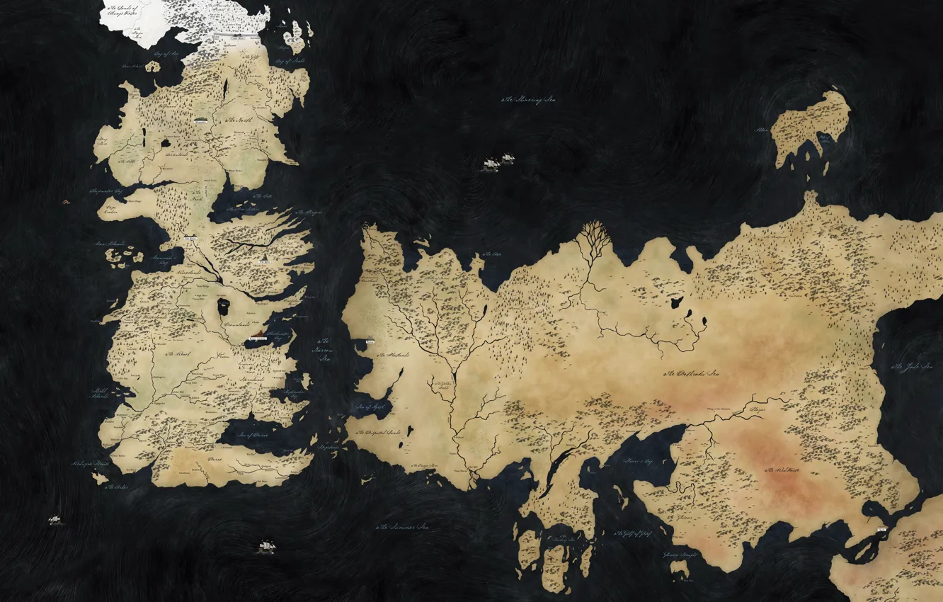 Photo wallpaper the game, Map, of thrones