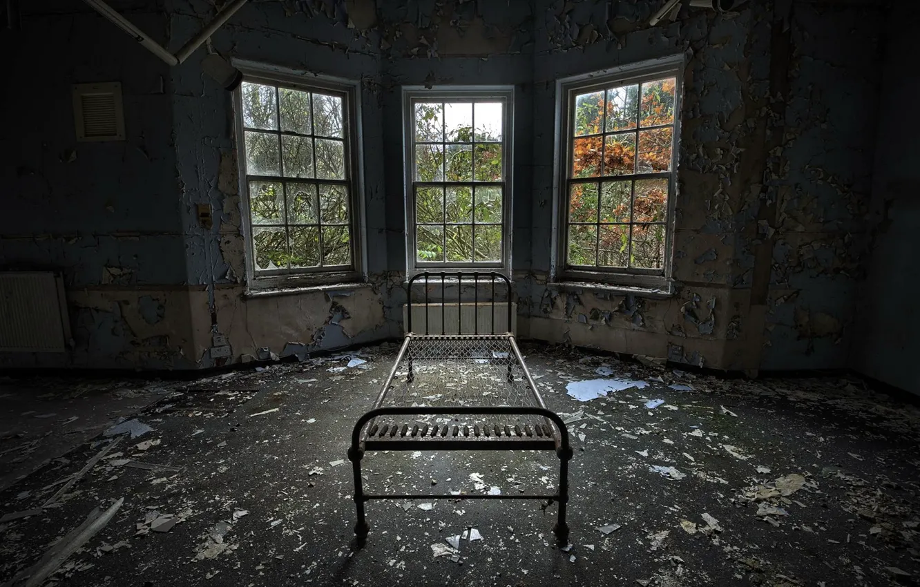 Photo wallpaper room, bed, interior