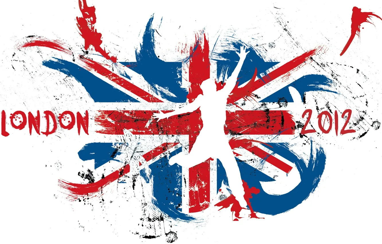 Photo wallpaper London, flag, logo, Olympics, 2012, UK
