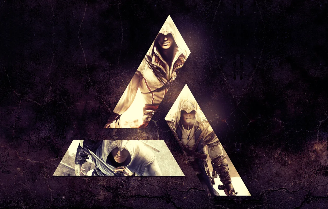 Photo wallpaper logo, Altair, creed, assassins, Ezio, ezio, altair, auditor