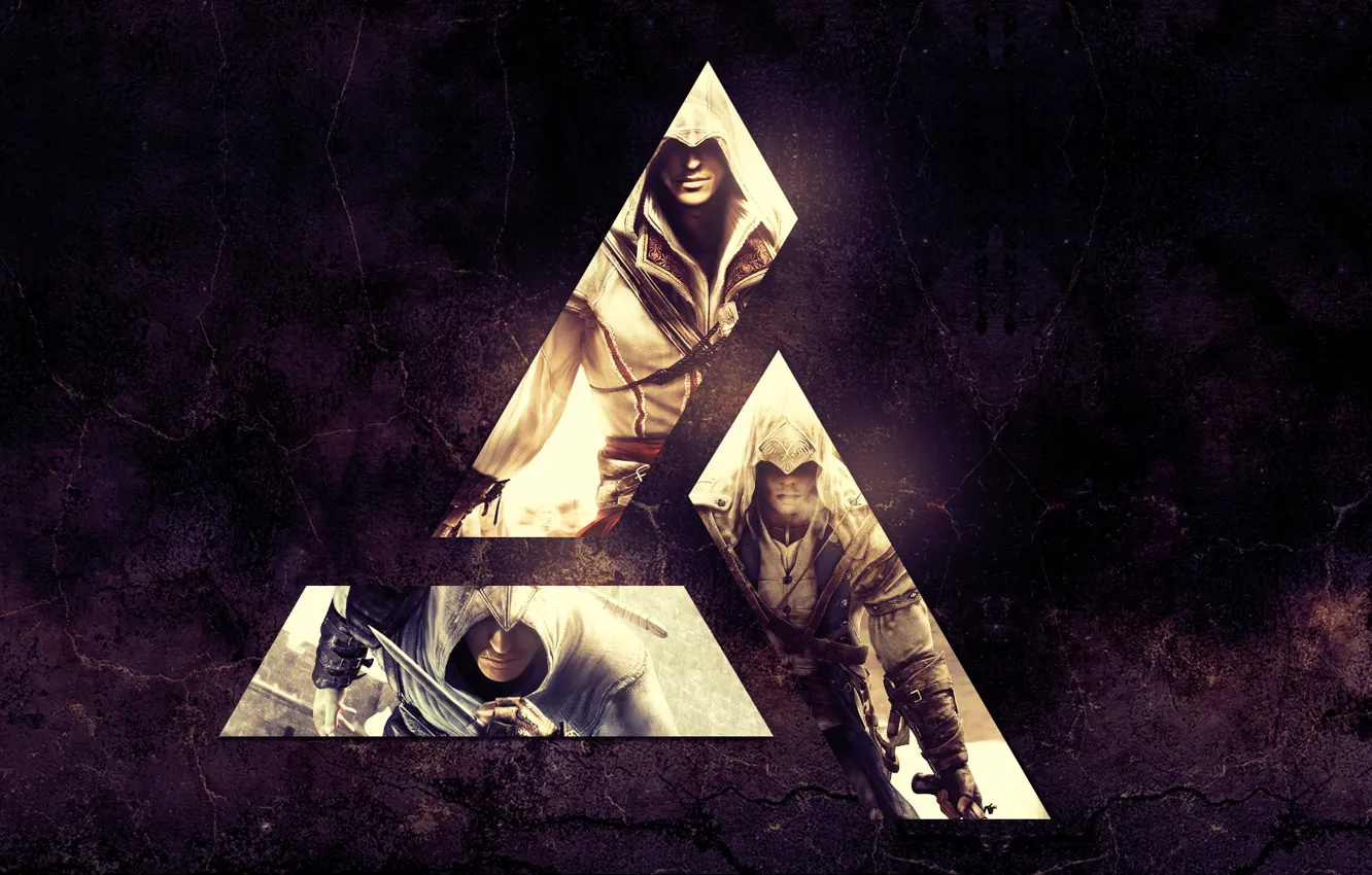 Photo wallpaper logo, Altair, Ezio, assassin, creed, Assassins, Ezio, altair