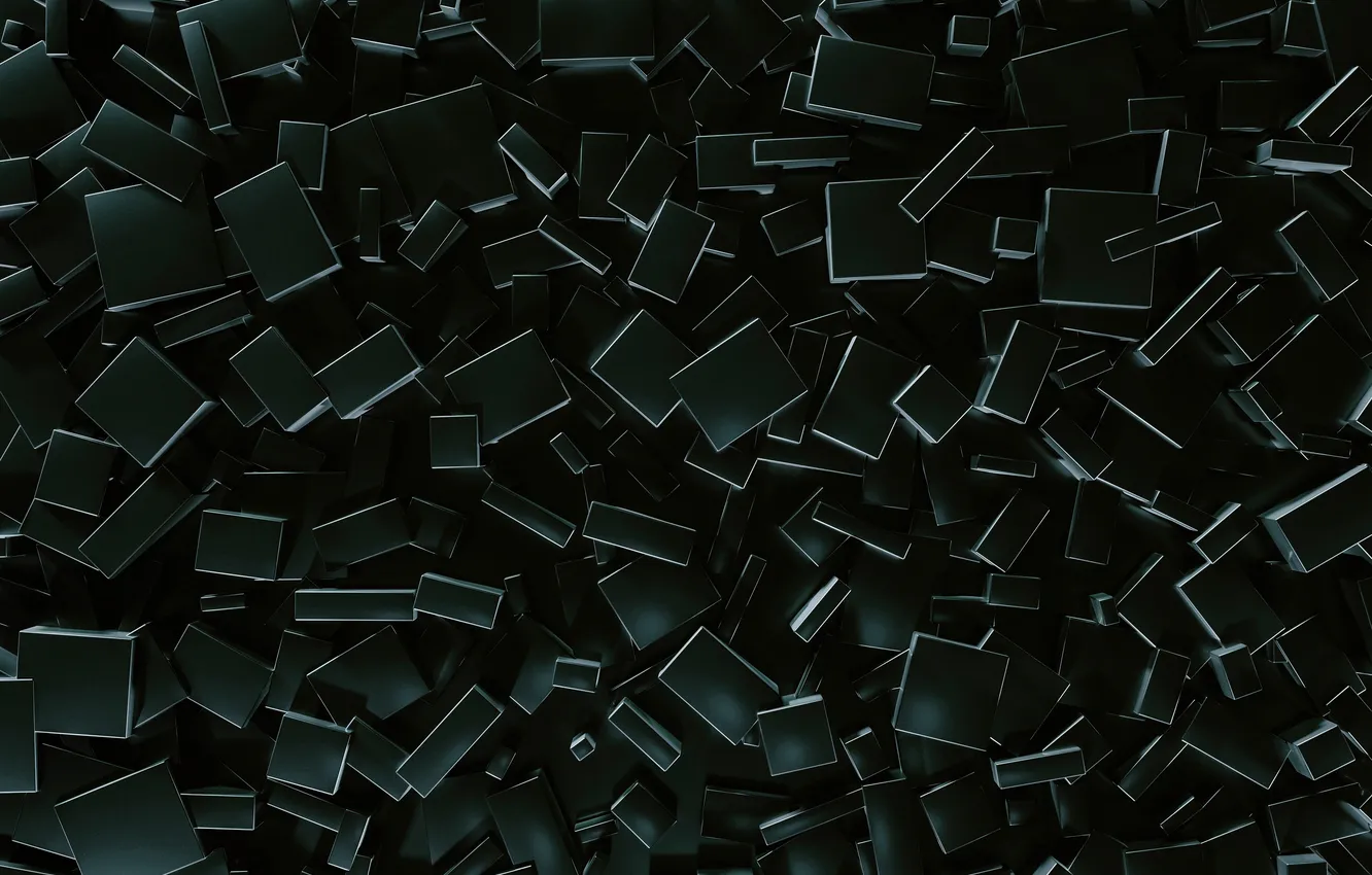 Photo wallpaper cubes, squares, rectangle