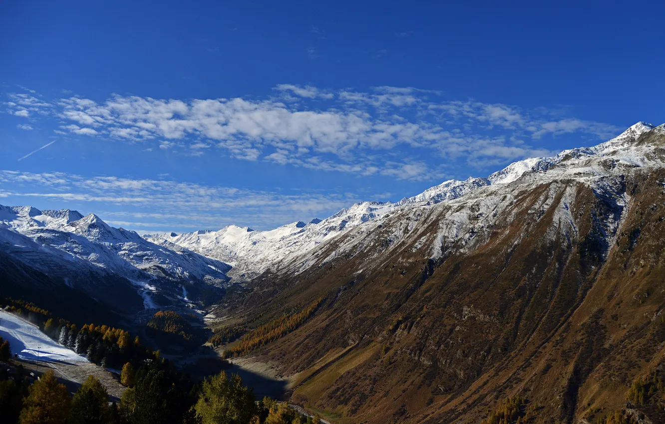 Photo wallpaper mountains, Alps, Tyrol, The Ötztal valley, Ötztal
