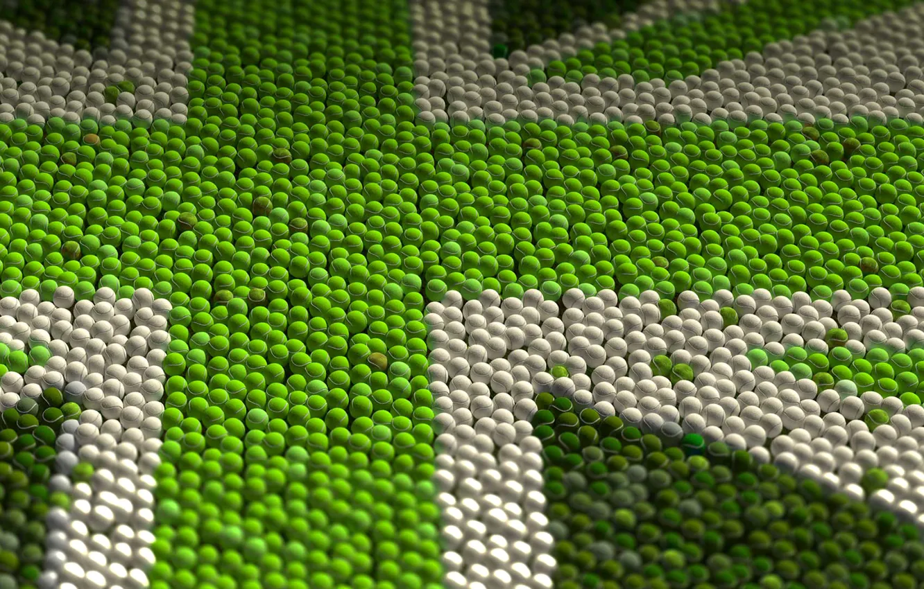 Photo wallpaper pattern, flag, UK, tennis ball