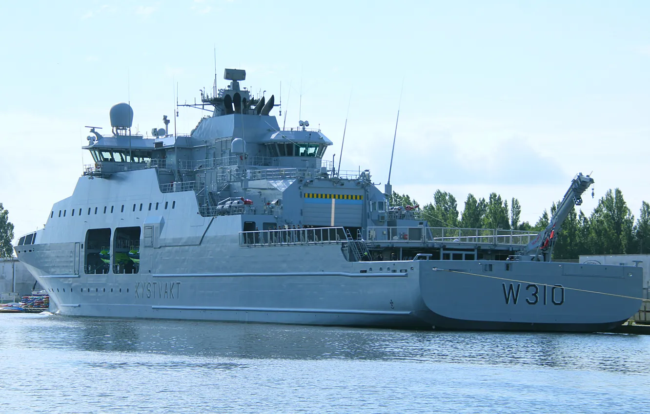 Photo wallpaper patrol ship, ice class, KV Jan Mayen