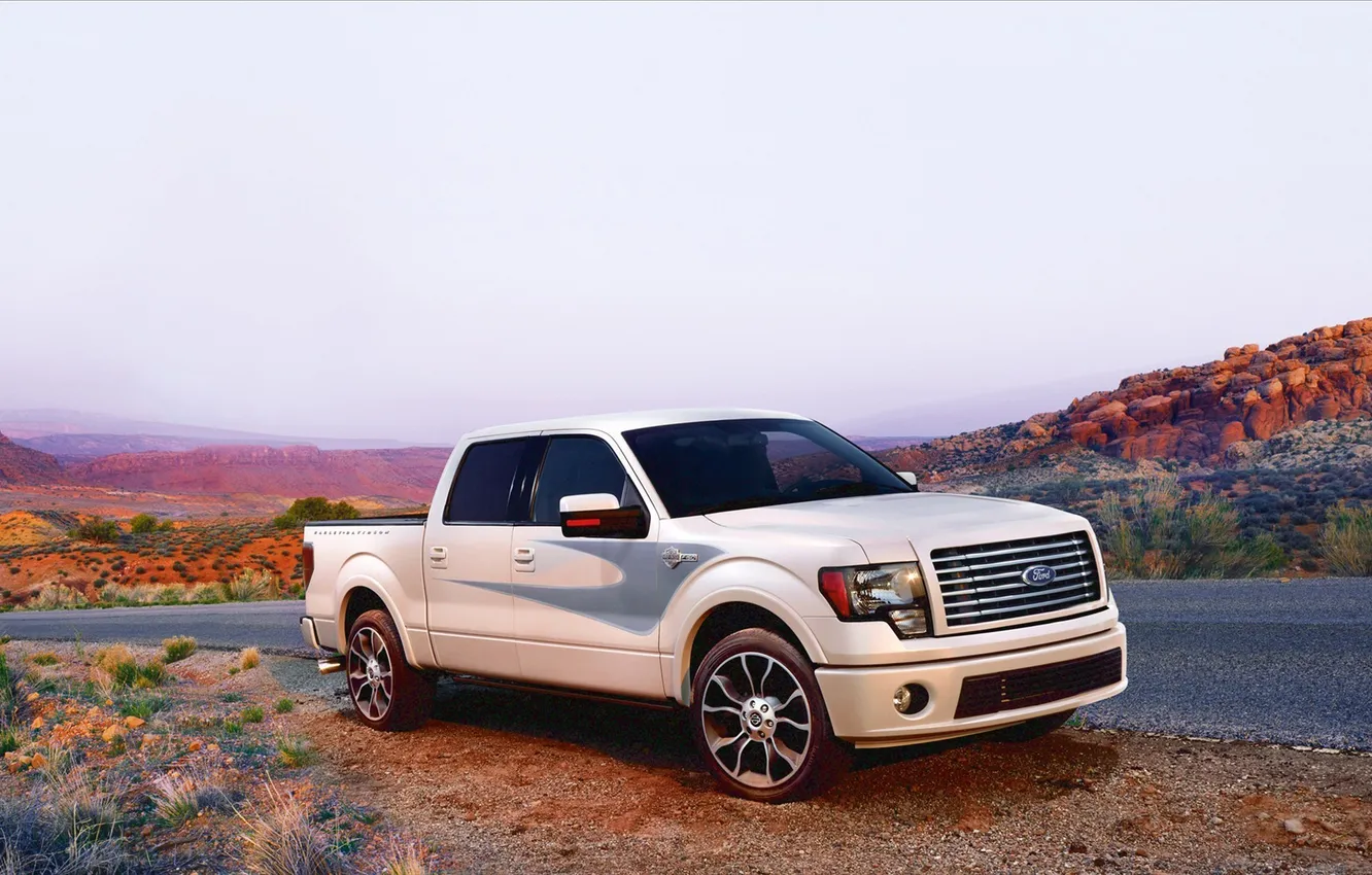 Photo wallpaper desert, Ford, pickup, F-150