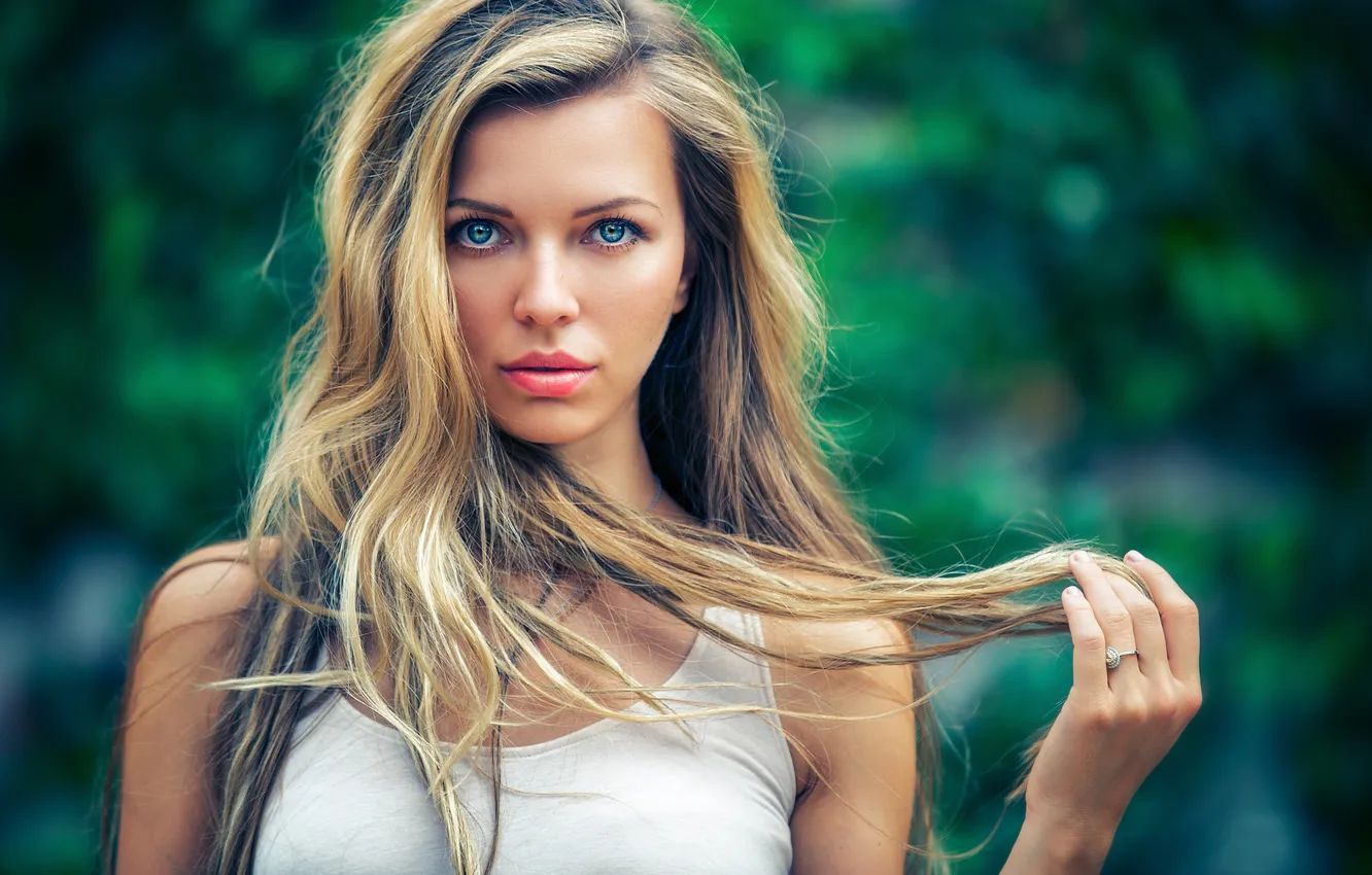 Photo wallpaper portrait, sponge, blue-eyed, Into the Blue