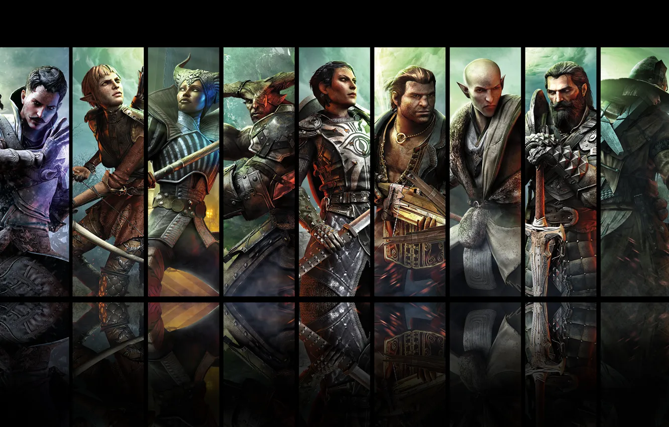 Photo wallpaper hero, Cassandra, sulfur, Cole, Dragon Age Inquisition, SOLAS, Varrick, Iron bull