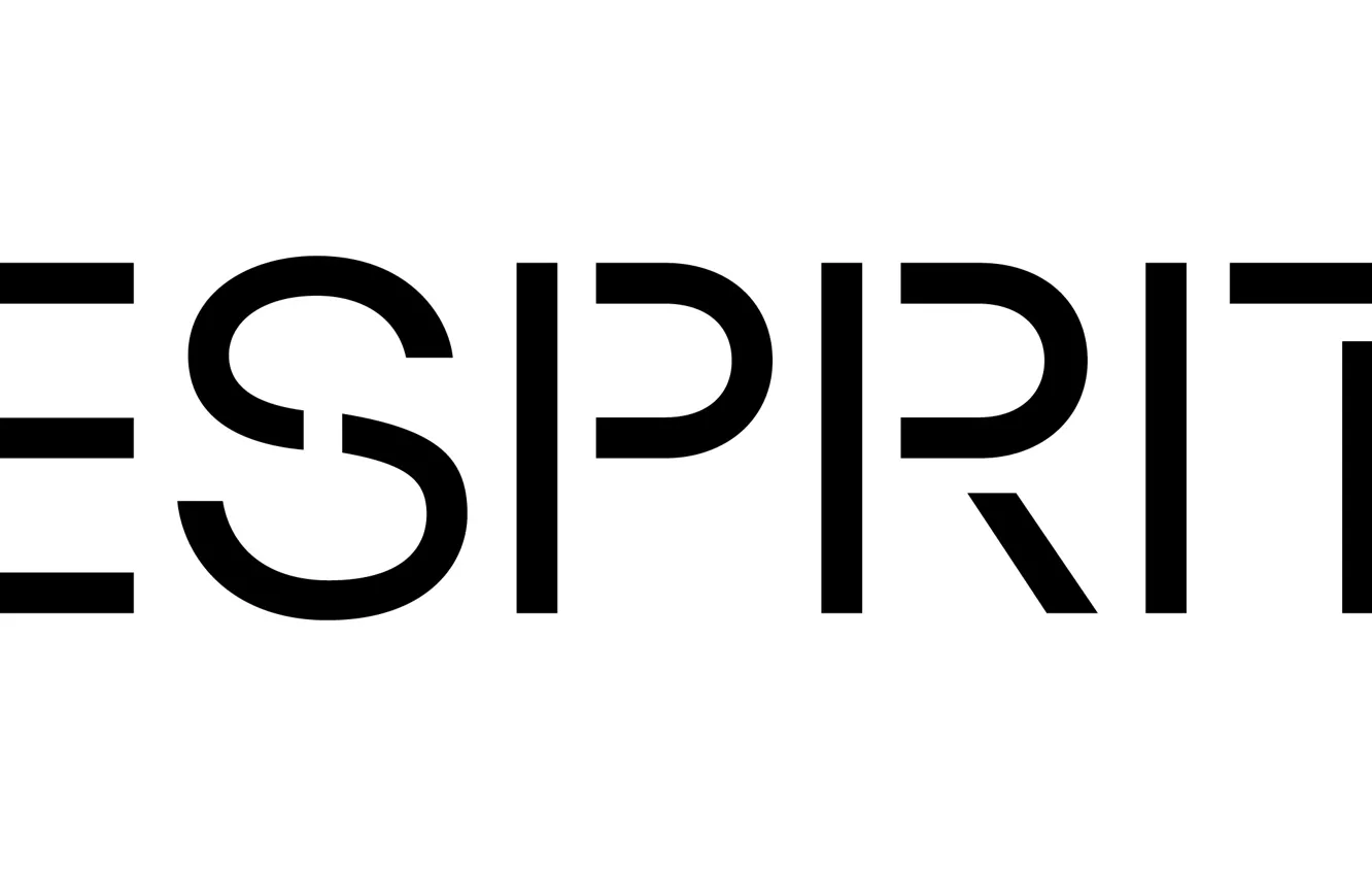 Photo wallpaper logo, white, black, Esprit, esprit
