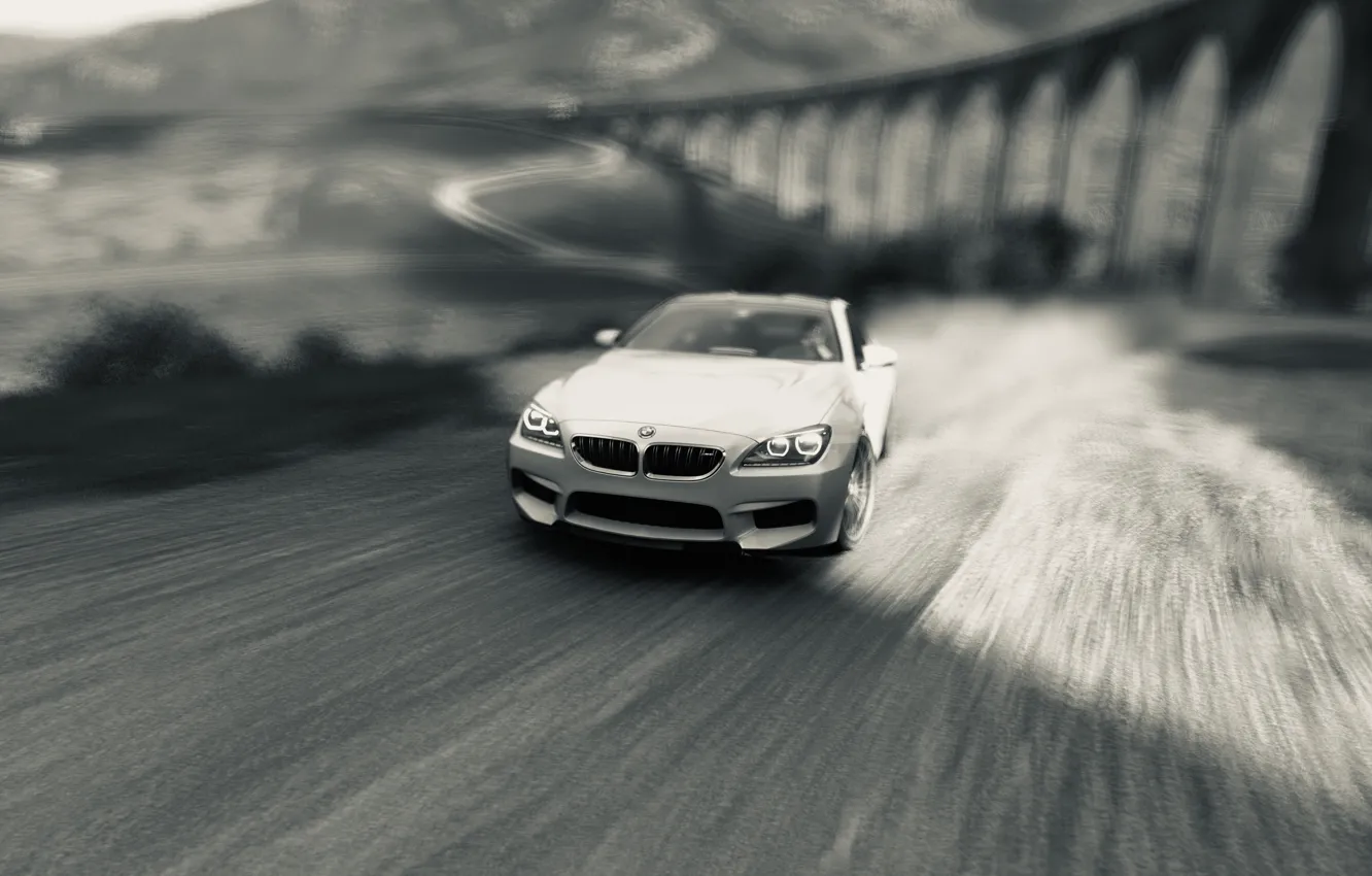 Photo wallpaper HDR, BMW, Drift, Bridge, Coupe, Game, BMW M6 Coupe, FM7
