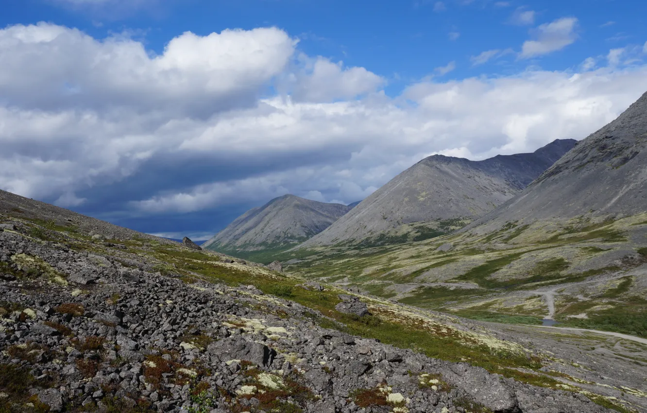 Photo wallpaper landscape, mountains, nature, mountains, Khibiny