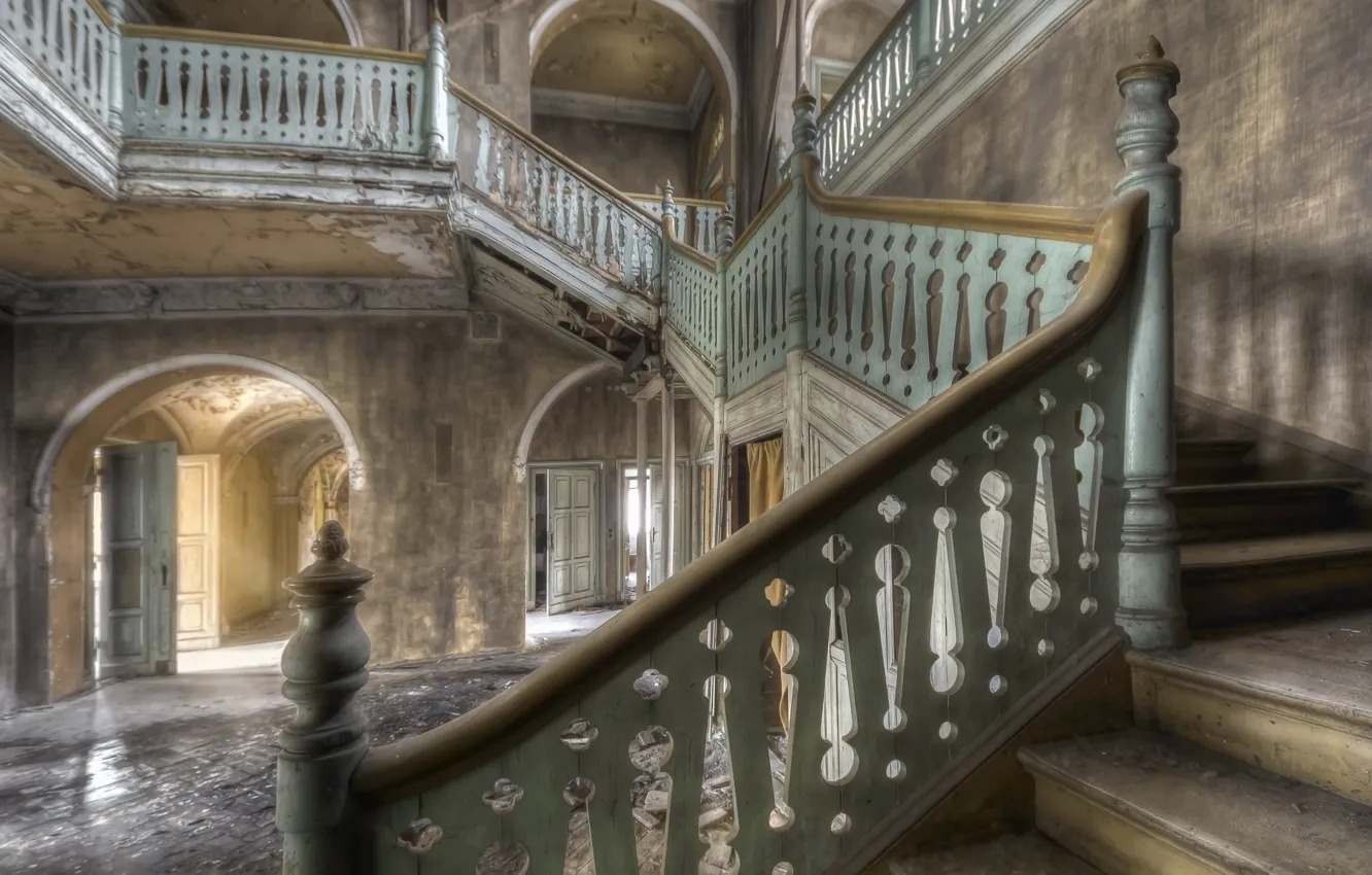 Photo wallpaper background, wall, ladder