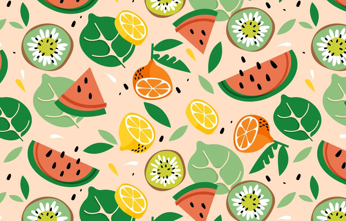 Photo wallpaper texture, pattern, fruit, patterns