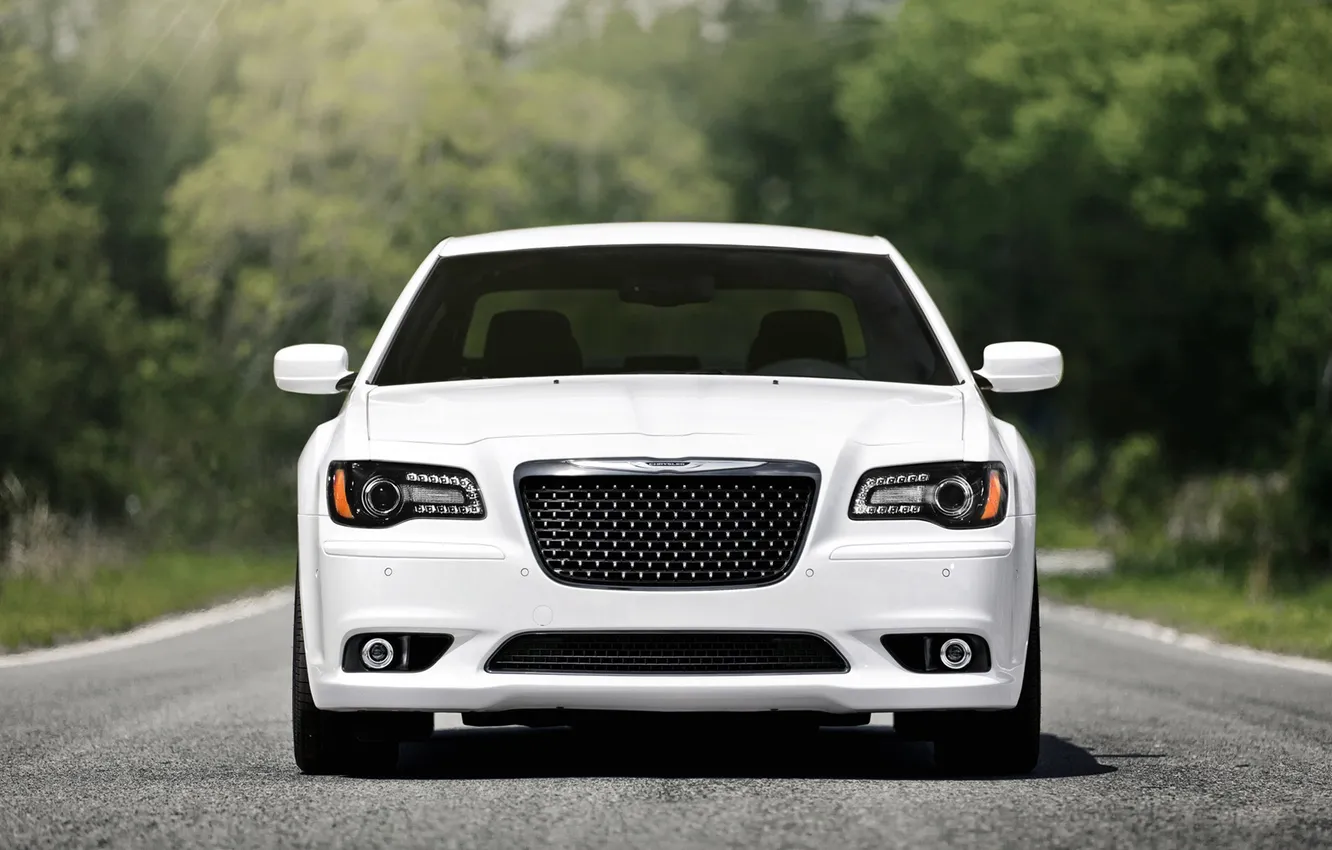 Photo wallpaper road, Chrysler, photo machines, 300 SRT8 Chrysler