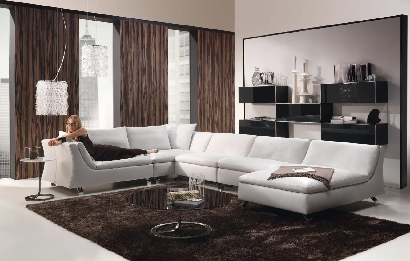 Photo wallpaper design, style, interior, living room
