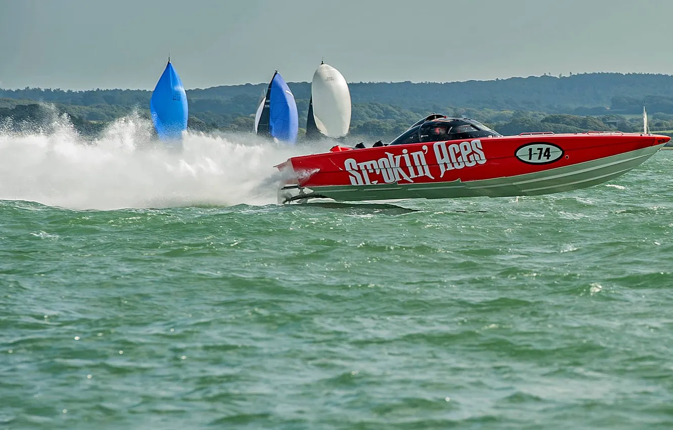 Photo wallpaper race, boat, speed