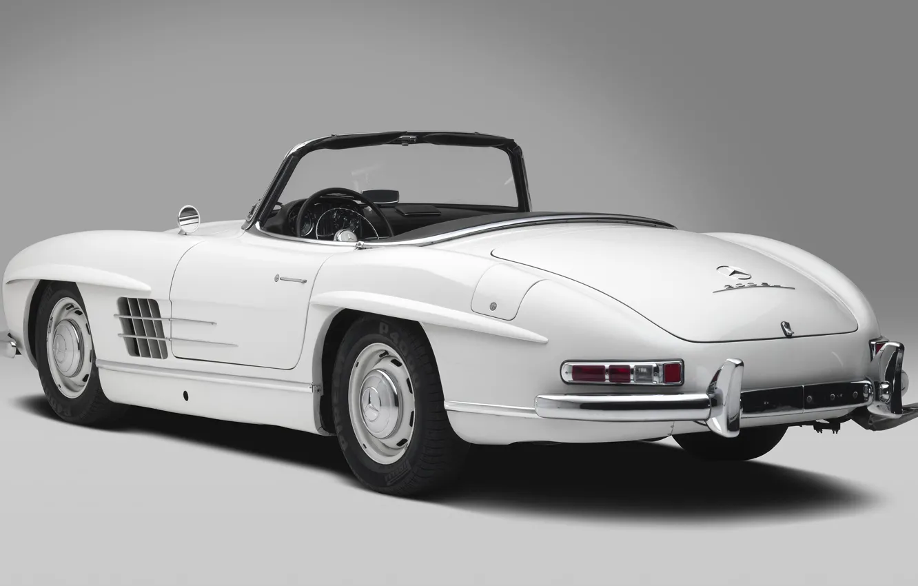 Photo wallpaper White, Classic Car, Mersedes Benz 300SL