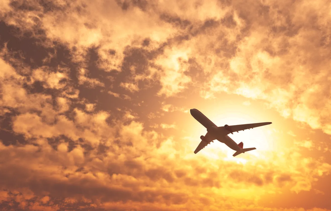 Photo wallpaper the sky, flight, aviation, the plane