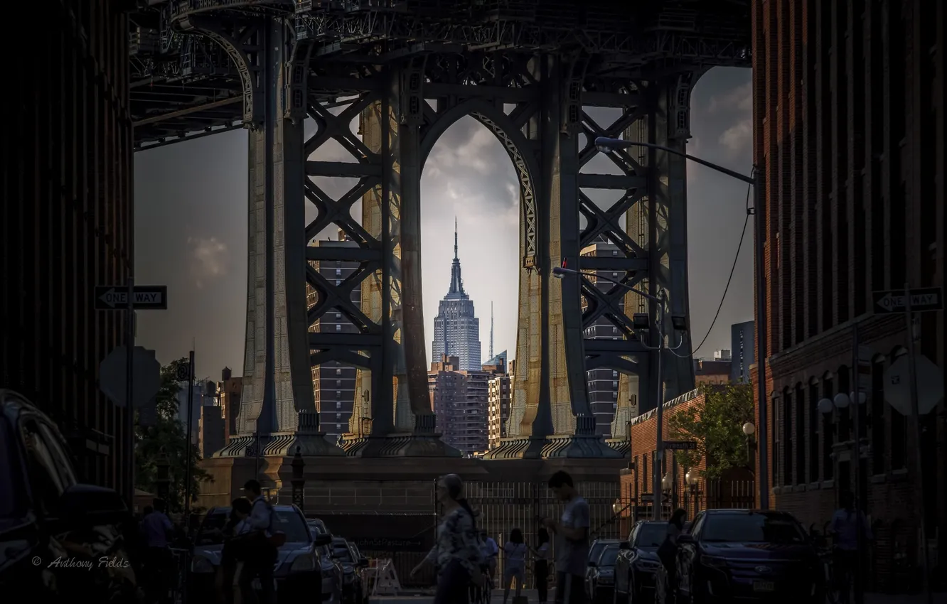 Photo wallpaper road, bridge, the city, people, home, megapolis