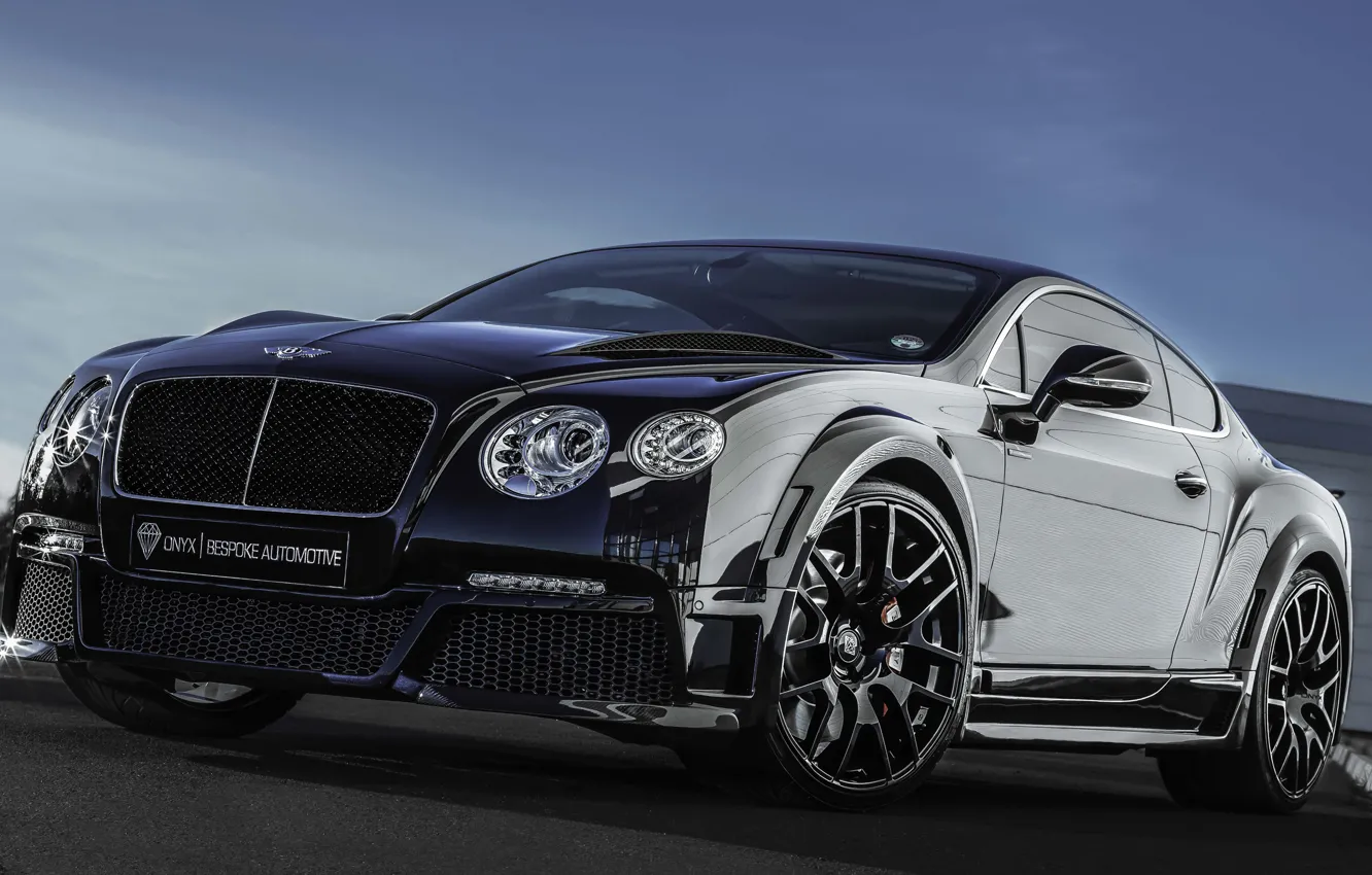 Photo wallpaper Bentley, Continental, Front, Black, Tuning, ONYX