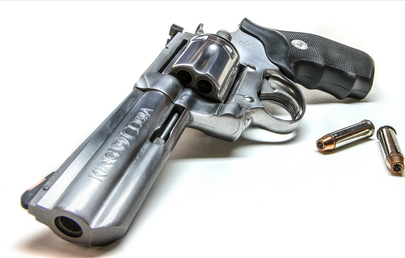 Photo wallpaper gun, weapons, cartridges, Colt King Cobra