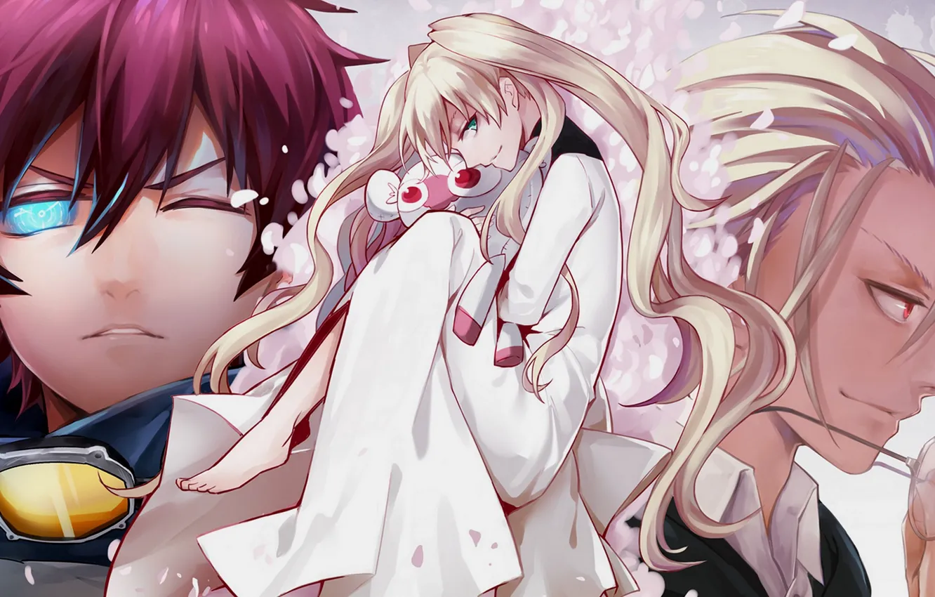 Photo wallpaper girl, art, guy, trio, three, Tink Of The Sensen, Guardians of the barrier