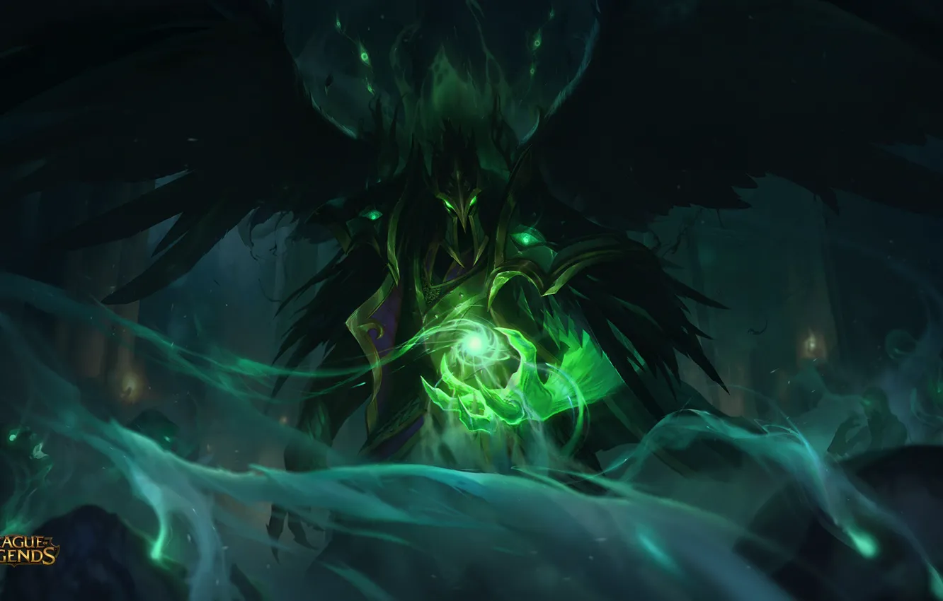 Photo wallpaper energy, magic, wings, spirit, art, splash, League of Legends, artwork