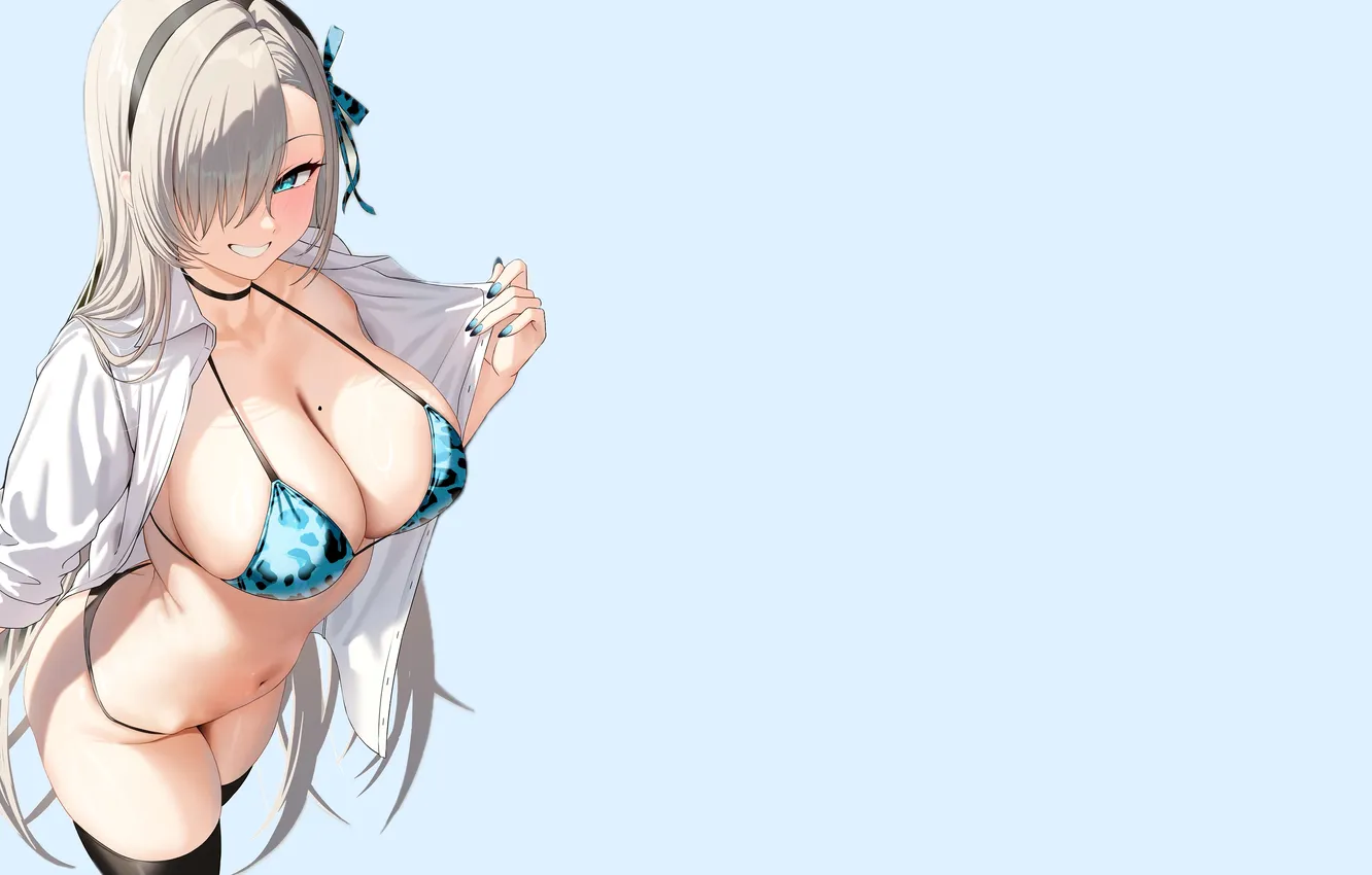 Photo wallpaper girl, hot, sexy, anime, pretty, babe, bikini, asuna