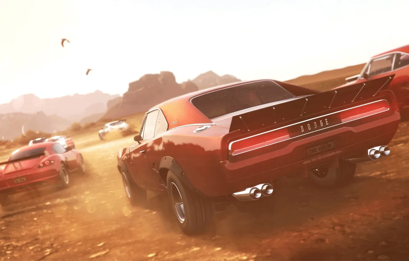 Photo wallpaper race, Dodge, Nissan, Porche, The Crew