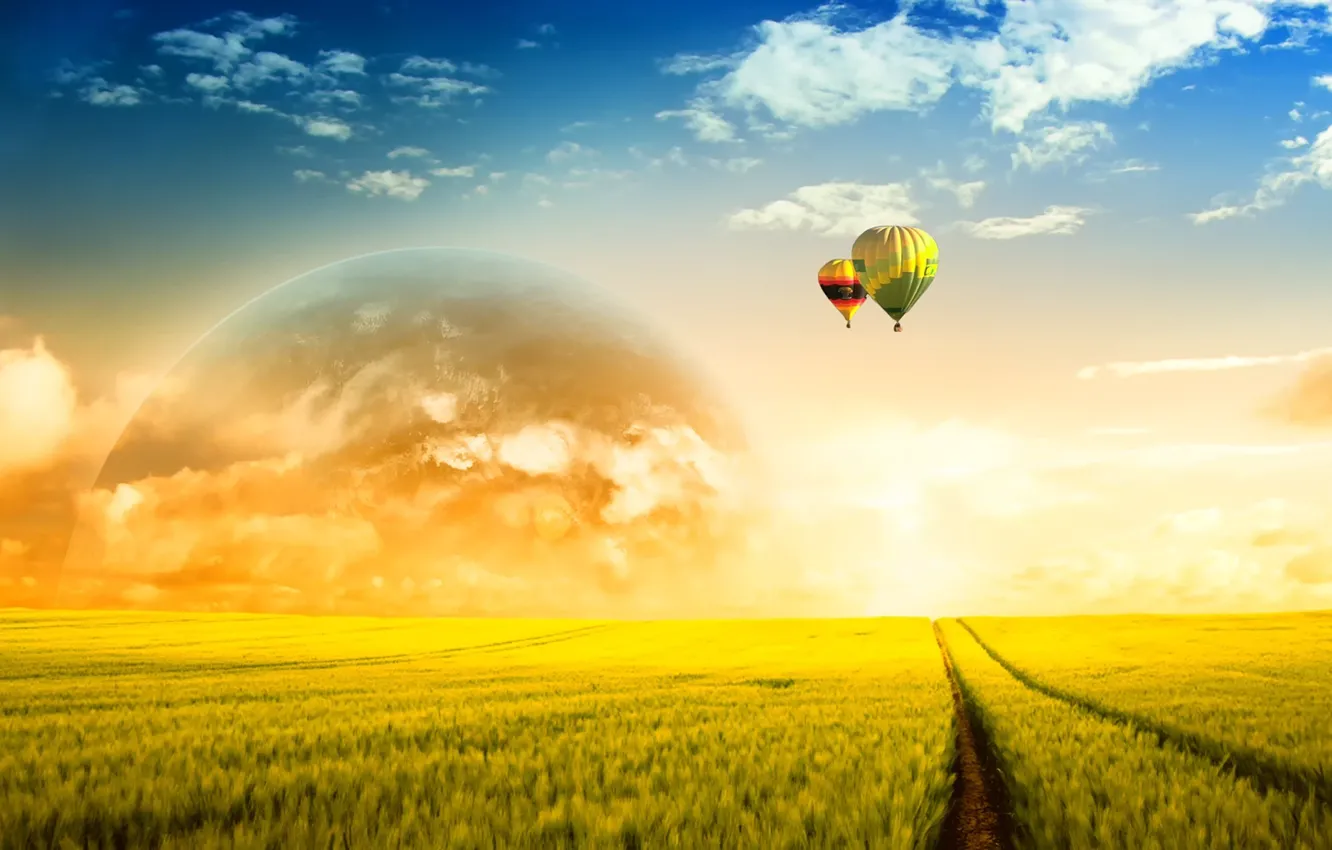 Photo wallpaper fantasy, country, countryside
