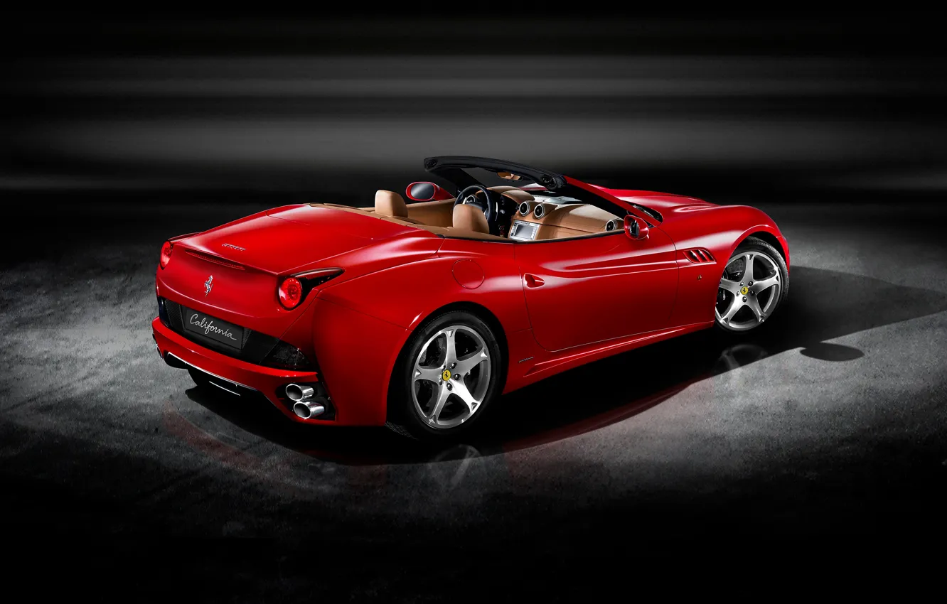 Photo wallpaper red, Ferrari, Roadster, California, 2008–12