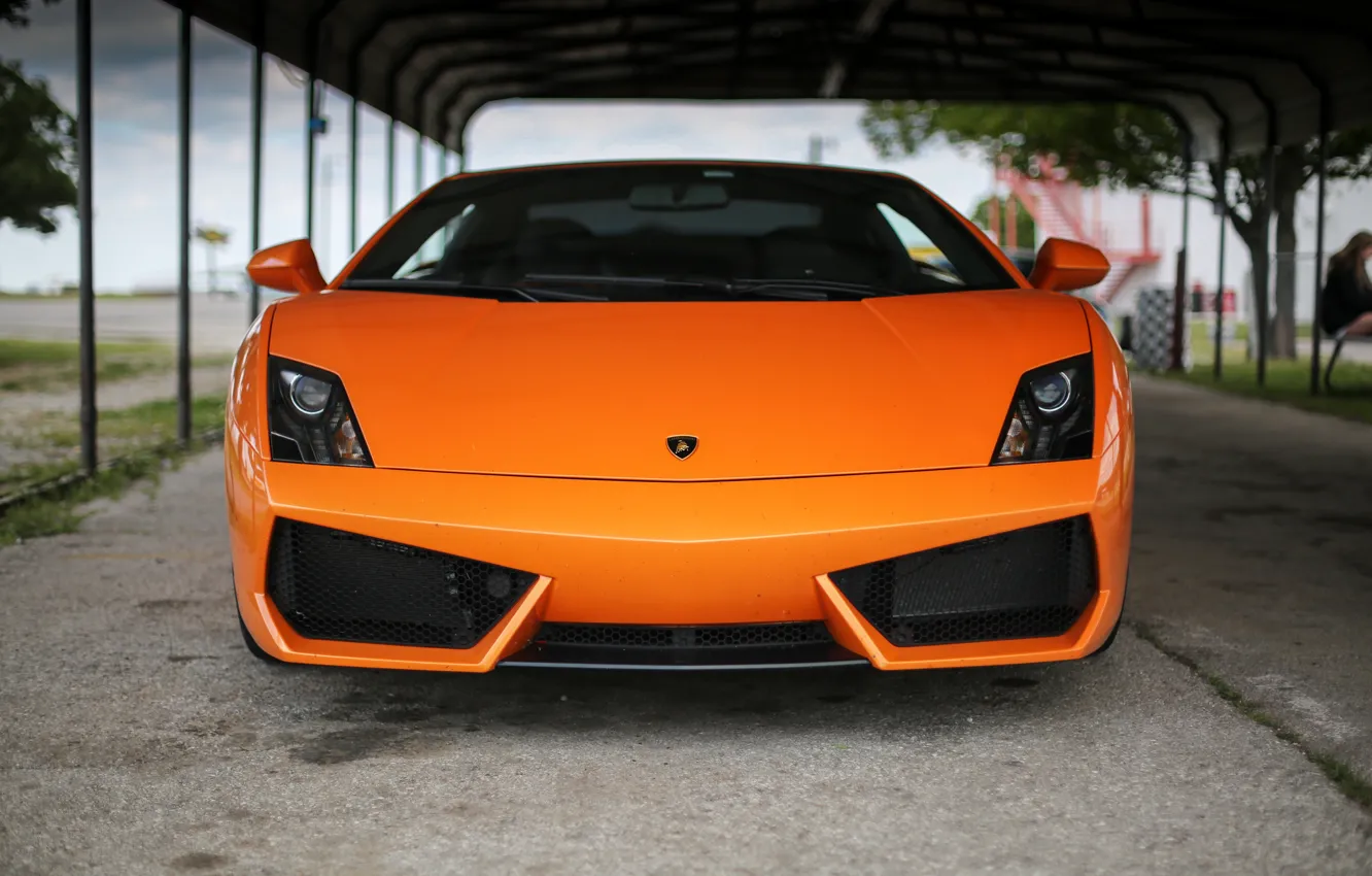 Photo wallpaper Orange, Gallardo, Lambo