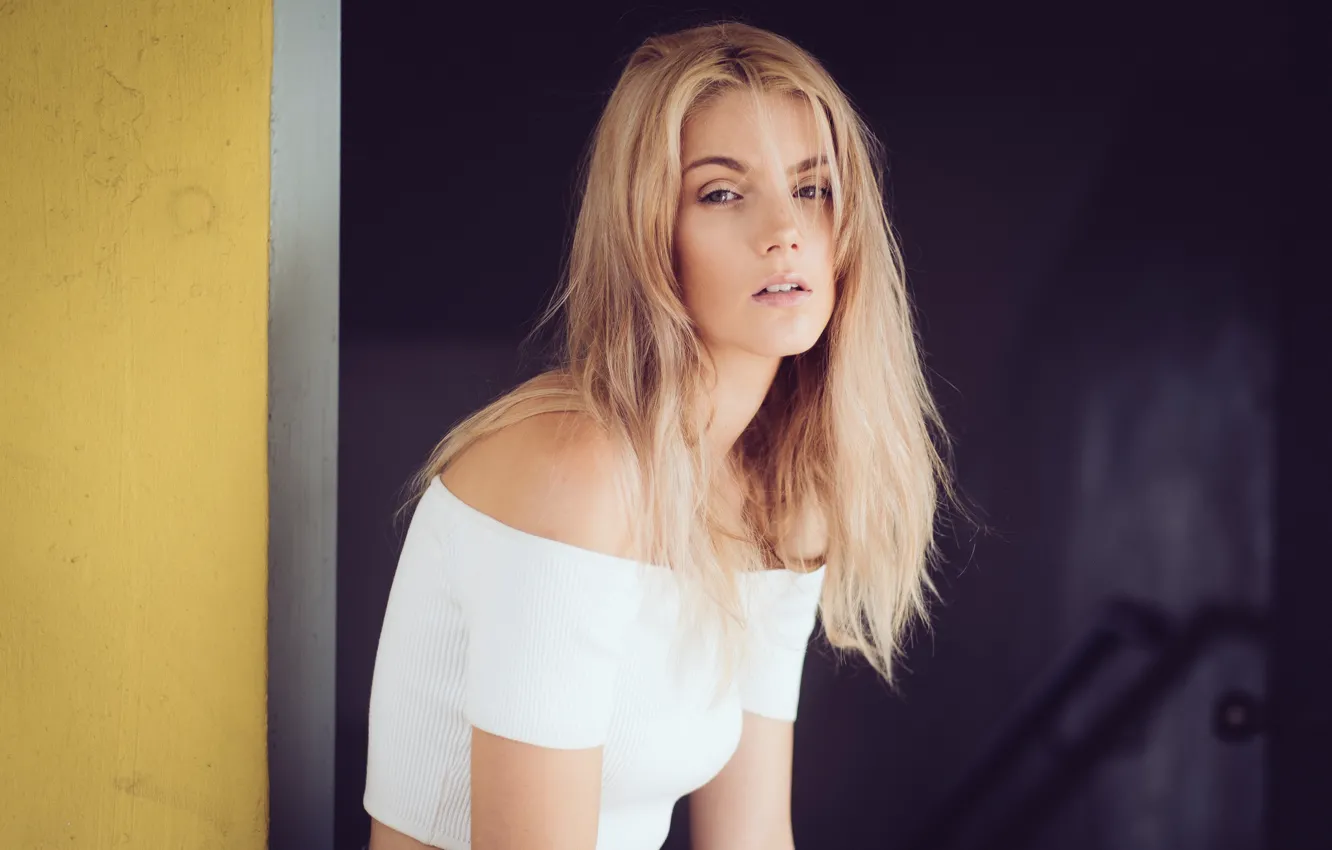 Photo wallpaper look, face, model, hair, blonde, cutie