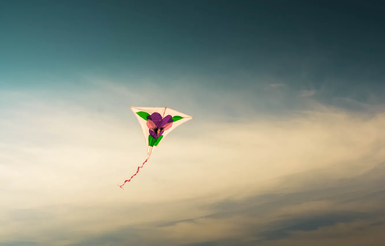 Photo wallpaper sky, flight, kite